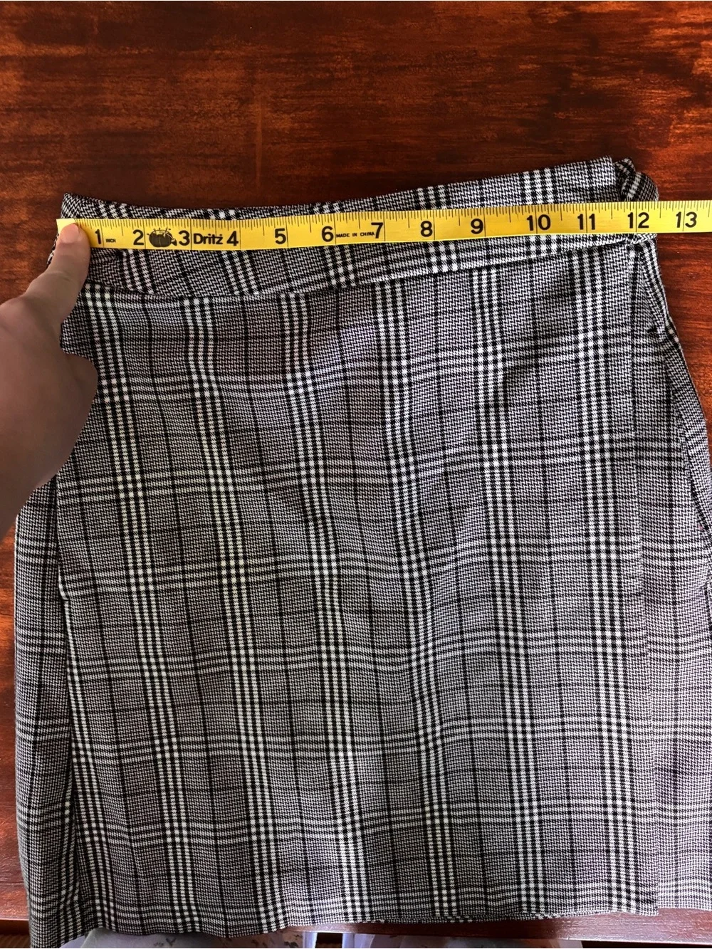 A New Day Mini Skirt Plaid Wrap Around Size 4